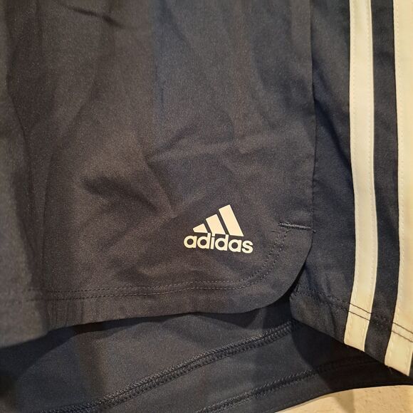 Adidas 3-Stripes Pacer Woven Shorts Navy Blue AeroReady NWT Womens Size 2XL New - Picture 4 of 13